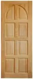Solid wood door with full glass